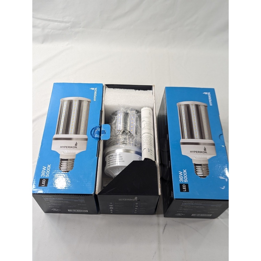 Lot Of 3) NEW Open Box Hyperikon‎ 36W LED Corn Bulb E39 5000K